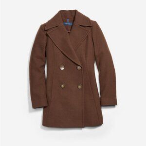 Cole Haan Wool Brown Peacoat